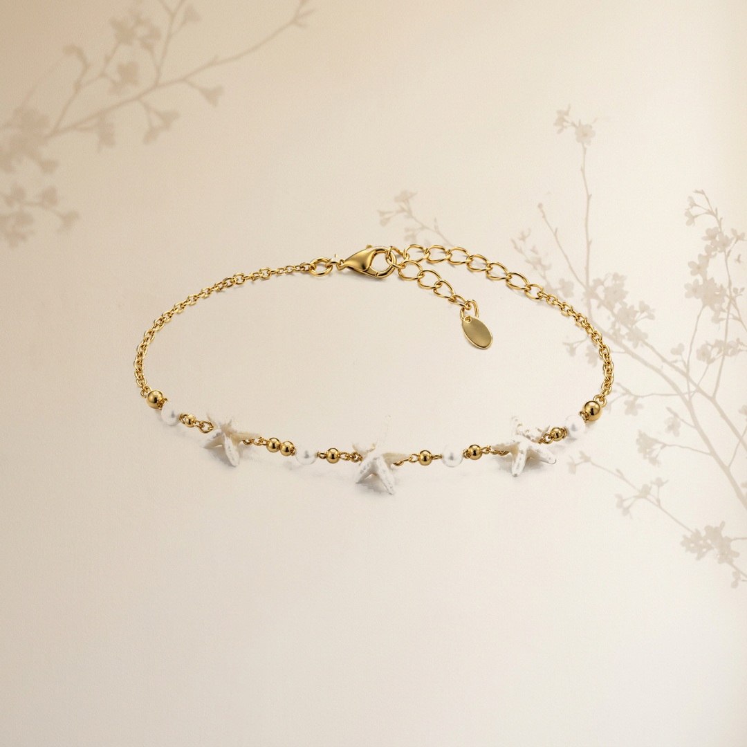 Starfish Pearl Charm Bracelet - View 1