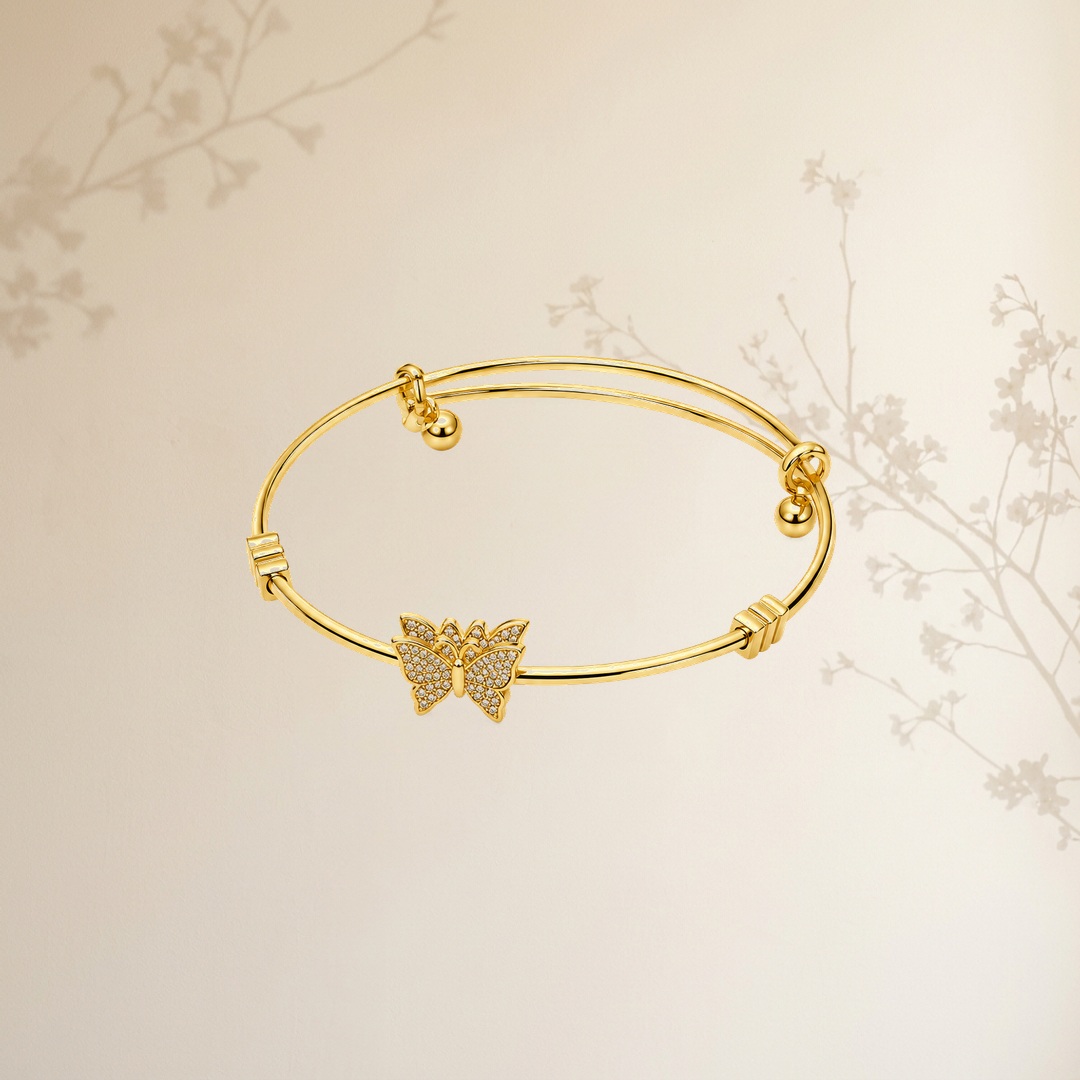 Coquette Ribbon Bow Crystal Bracelet - View 1