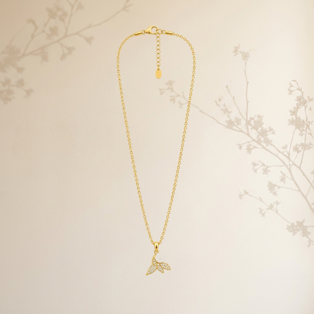 Mermaid Tail & Pearl Pendant - View 1
